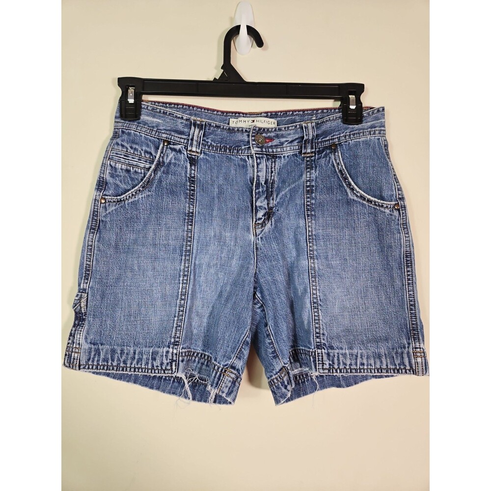 Vintage Tommy Hilfiger Denim Shorts Jorts Women Waist 28”  90s y2k
